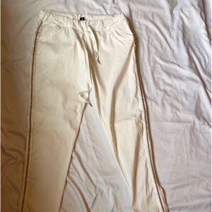 White capris with bling!